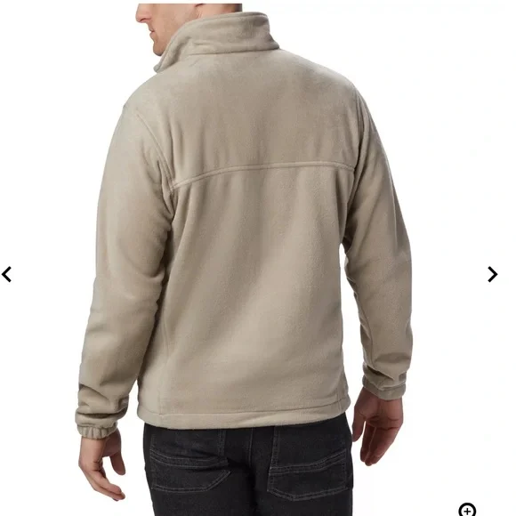 COLUMBIA Mens Steens Mountain Fleece Zip Up Jacket Large Tusk Tan $65 EUC lcsr - Picture 2 of 15